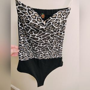 Poof Small Cheetah Print Bodysuit